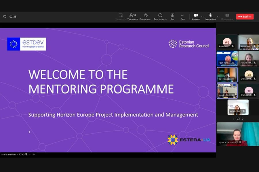 Участь у міжнародній менторській програмі Horizon Europe